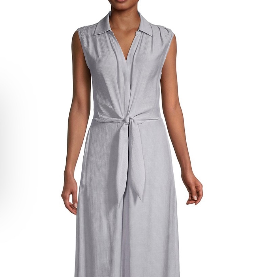 Brochu Walker Madsen Tie-Front Maxi Dress Lavender $428 Xs